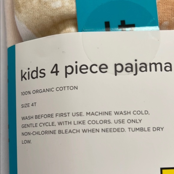 Burt's Bees Kids Cream Pajama Top - Picture 4 of 6